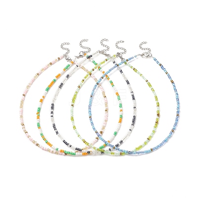 Glass Seed Beaded Two Loops Wrap Bracelet for Women BJEW-JB09216-1