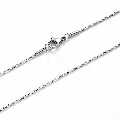 Non-Tarnish 304 Stainless Steel Boston Link Chain Necklace NJEW-S420-006C-P-1