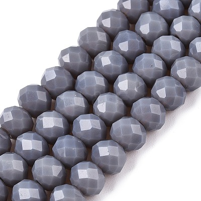 Opaque Solid Color Imitation Jade Glass Beads Strands EGLA-A044-P6mm-D10-1