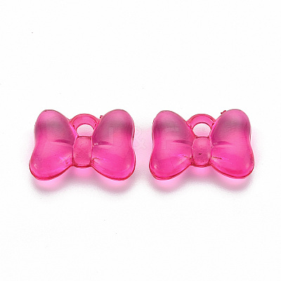 Transparent Acrylic Pendants X-TACR-T024-02BA-906-1