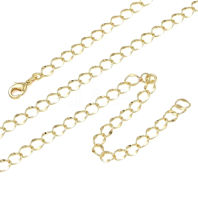 4MM Brass Twisted Dapped Chain Necklaces for Women KK-CBA4FD4-13G-1