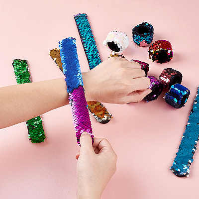 Mermaid Slap Bracelets BJEW-TA0003-01-1