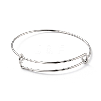 Non-Tarnish 304 Stainless Steel Expandable Bangle for Girl Women BJEW-C003-03P-1