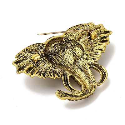 Alloy Rhinestone Brooch JEWB-K027-08AG-1