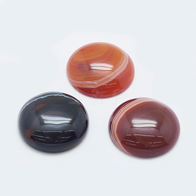 Natural Striped Agate/Banded Agate Cabochons G-G760-B01-05-1