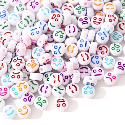 White Opaque Acrylic Beads MACR-YW0001-20-1