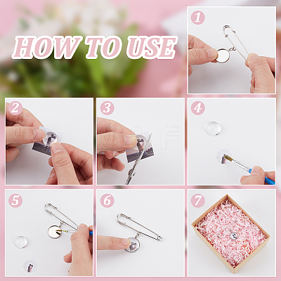 10Pcs 5 Styles Steel Heavy Duty Safety Pins Brooch Pins JEWB-DR00005-1