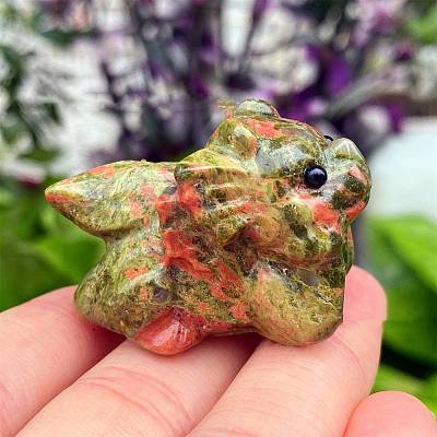 Natural Unakite Carved Figurines Statues for Home Desktop Decoration PW-WG05555-03-1