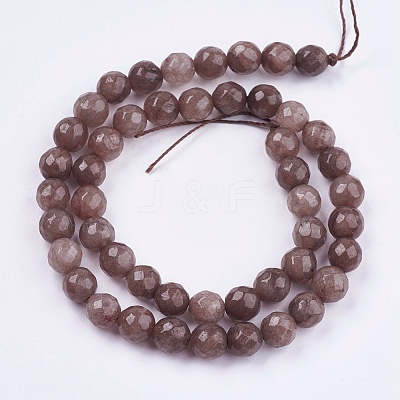 Natural White Jade Bead Strands G-R166-8mm-16-1