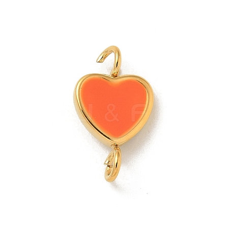 Ion Plating(IP) 304 Stainless Steel Enamel Heart Connector Charms STAS-G351-08G-01-1