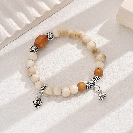 Cute Ceramic Bead Bracelet with Various Colors for Women AE3936-4-1