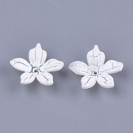 5-Petal Acrylic Bead Caps CACR-Q034-09A-1