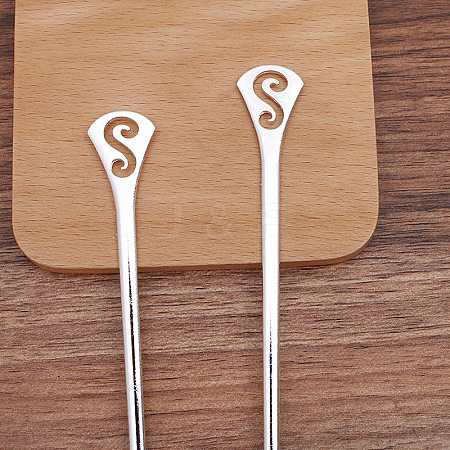 Alloy Hair Sticks OHAR-PW0006-22B-1