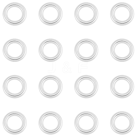 20Pcs 925 Sterling Silver Round Rings STER-BBC0009-64B-S-1