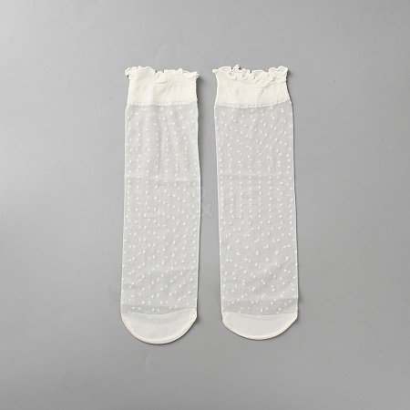 Solid Color Acrylic Fiber Socks AJEW-WH20067-059C-1