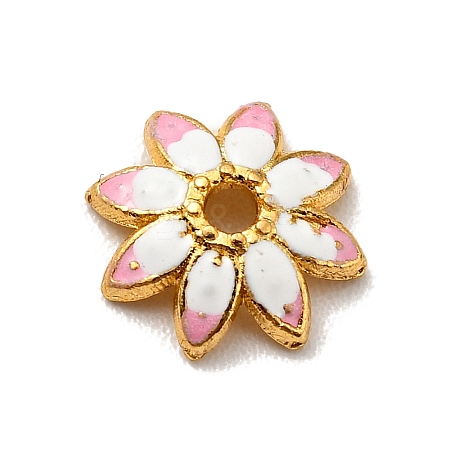 Multi-Petal Alloy Enamel Bead Caps FIND-G029-02G-06-1
