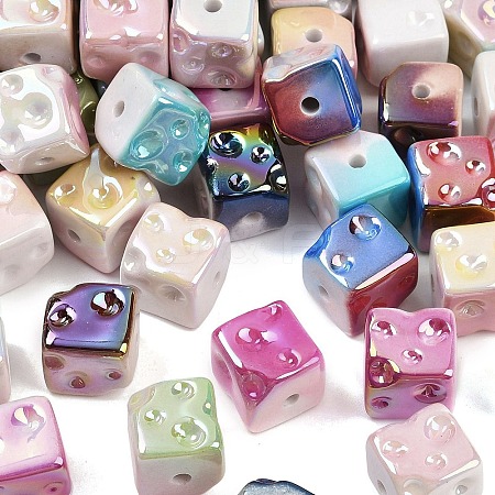 UV Plating Opaque Acrylic Beads X1-MACR-C036-14-1