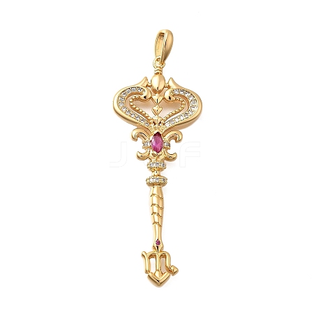 Brass Micro Pave Cubic Zirconia Big Pendants X1-KK-B147-04G-01-1