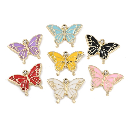 UV Plating Alloy Enamel Pendants FIND-M018-34G-1