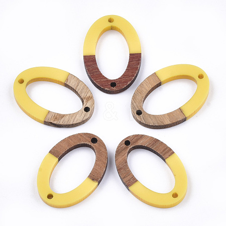 Resin & Walnut Wood Links connectors RESI-S367-08H-1