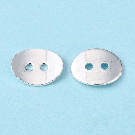 Brass Button Clasps KK-G080-S-1