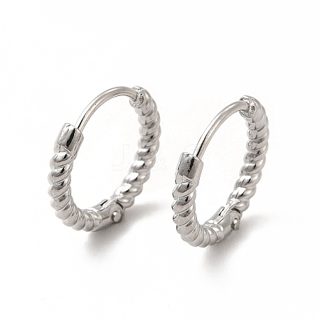 Non-Tarnish 316 Stainless Steel Hoop Earrings for Women EJEW-C004-16B-P-1