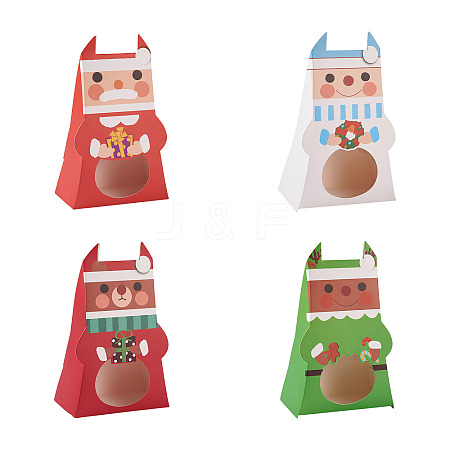 40Pcs 4 Colors Christmas Cardboard Paper Boxes CON-MB0001-03-1