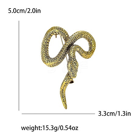 Snake Alloy Brooch for Women PW-WGD7379-01-1