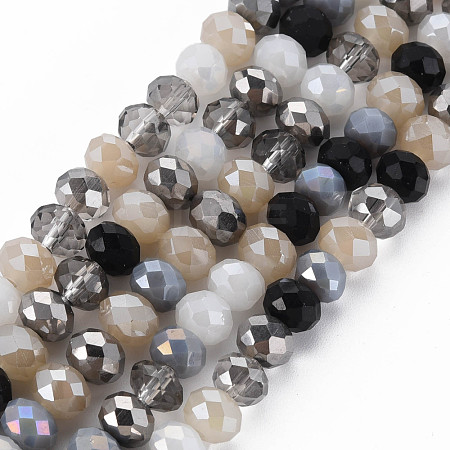 Electroplate Glass Beads Strands EGLA-S194-18C-1
