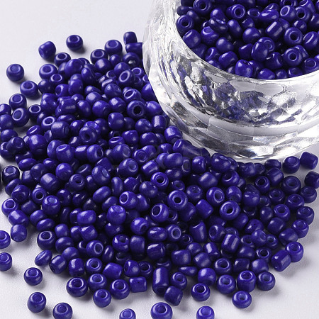 Baking Paint Glass Seed Beads SEED-S002-K6-1