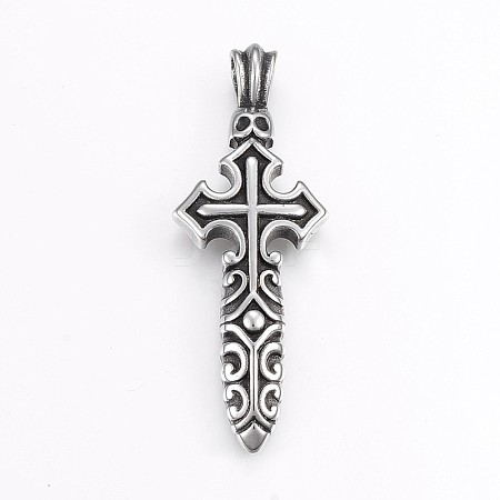 304 Stainless Steel Big Pendants STAS-F163-34AS-1