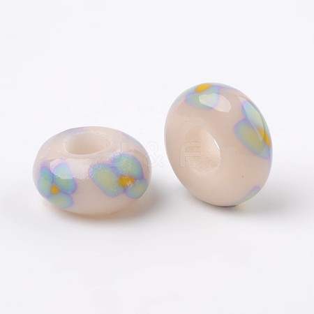 Handmade Polymer Clay Enamel European Beads FPDL-J002-07-1