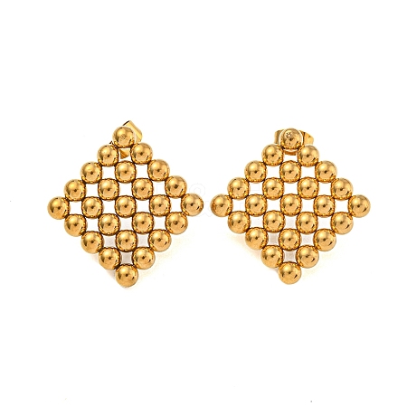 304 Stainless Steel Stud Earrings for Women LS-EJEW-Z058-01G-02-1