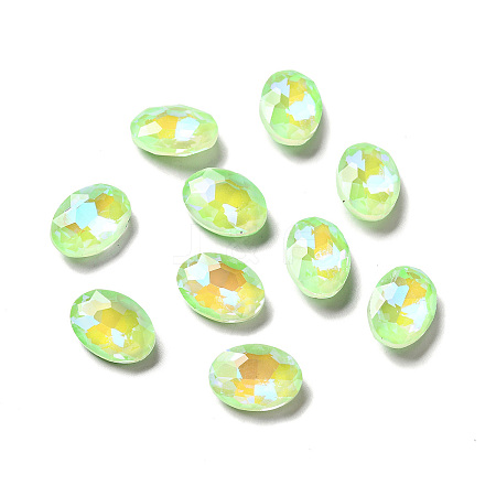 Mocha Fluorescent Style Glass Rhinestone Cabochons GGLA-M005-01A-214MK-1