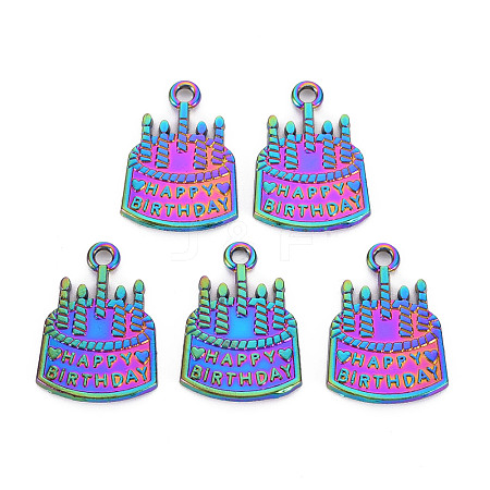 Rainbow Color Alloy Pendants PALLOY-S180-260-NR-1