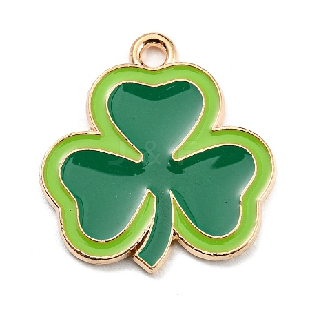 Saint Patrick's Day Alloy Enamel Pendants ENAM-G222-01E-04-1