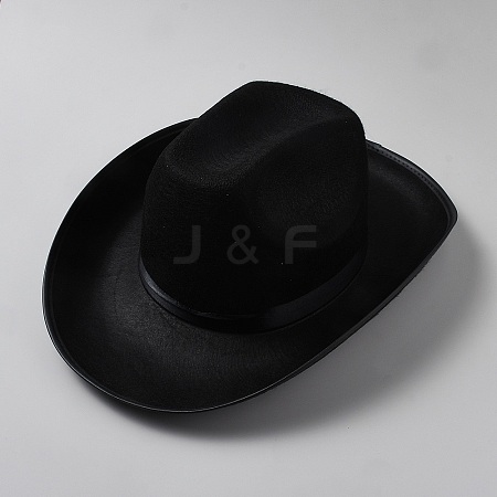 Non-woven Fabrics & Polyester Western Cowboy Hat for Men AJEW-WH0455-365A-1