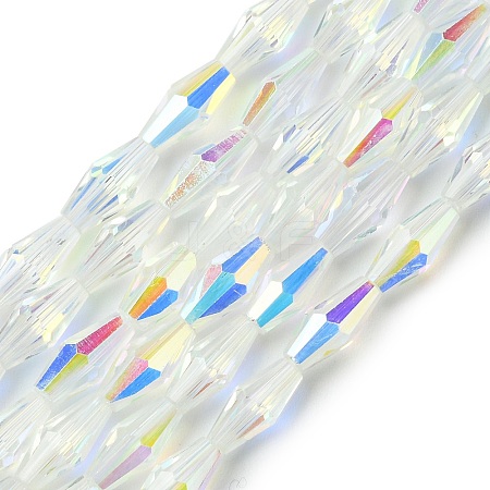 Transparent Electroplate Glass Beads X1-GLAA-K064-05A-AB03-1