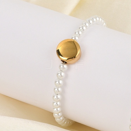 Plastic Imitation Pearl Beads Bracelets for Women BJEW-M056-10G-03-1