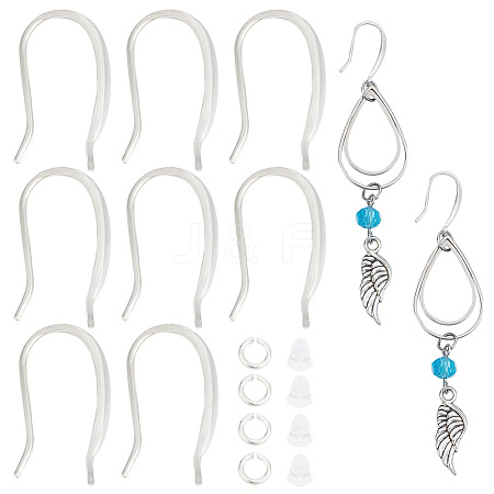 GOMAKERER 5 Pairs Sterling Silver Earring Hooks DIY-GO0001-30-1