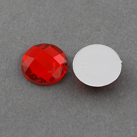 Acrylic Rhinestone Cabochons GACR-R002-8mm-02-1