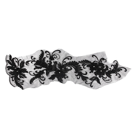 3D Flower Organgza Polyester Embroidery Ornament Accessories DIY-WH0308-243E-1