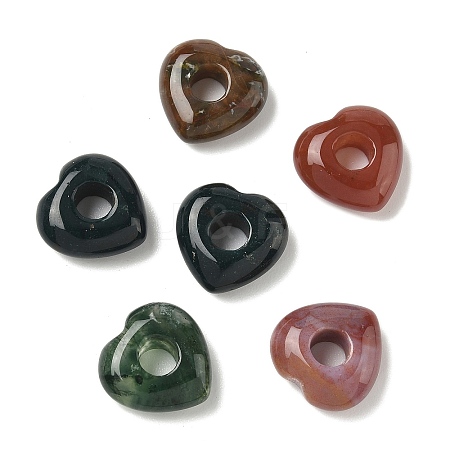 Natural Indian Agate European Beads G-C252-01H-1