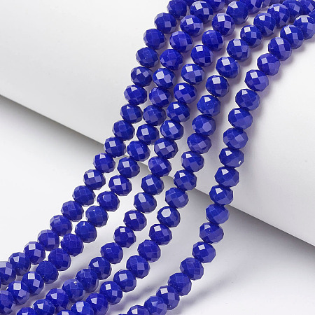 Opaque Solid Color Glass Beads Strands X1-EGLA-A034-P6mm-D07-1