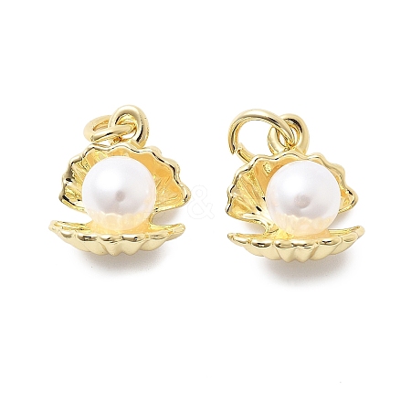 ABS Imitation Pearl Charms KK-D367-03P-1