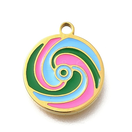 304 Stainless Steel Enamel Charms STAS-Q347-12G-1