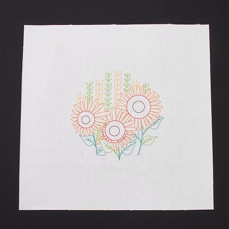 DIY Embroidery Fabric with Eliminable Pattern DIY-P032-C06-1