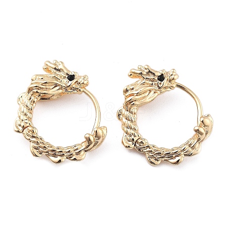 Brass Micro Pave Cubic Zirconia Hoop Earrings for Women EJEW-U029-01G-01-1