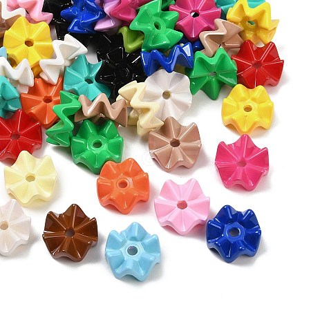 Opaque Acrylic Beads OACR-H058-19-1