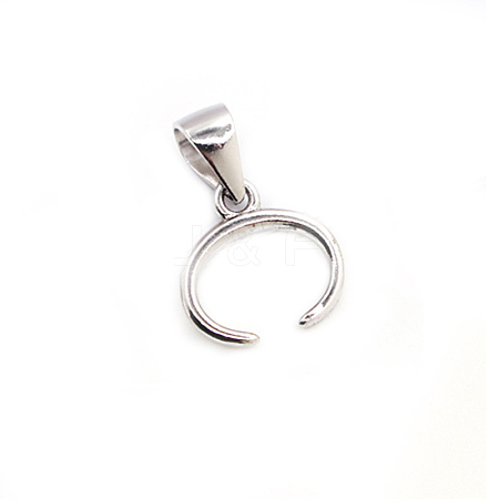 925 Sterling Silver Ice Pick Pinch Bails STER-WH0061-40A-P-1